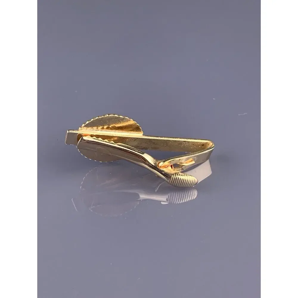 Pisces Fish Water Tie Clip Bar Gold Tone Astrology Sign Zodiac Horoscope Vintage